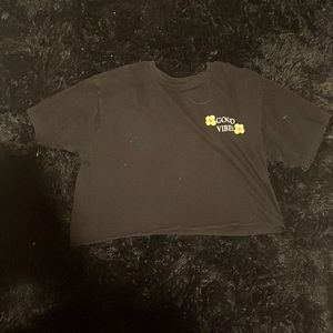 Good vibes floral croptop